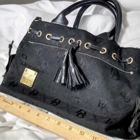 Dooney & Bourke Black Canvas Satchel - Picture 8 of 13